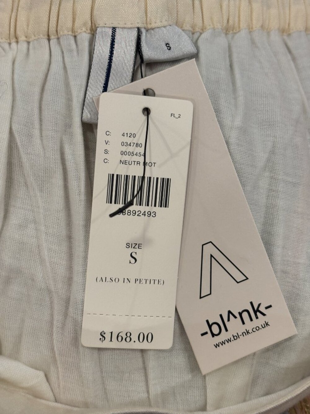 bl^nk Anthropologie Metallic Maxi Skirt Neutral Motif NWT S - Picture 4 of 6